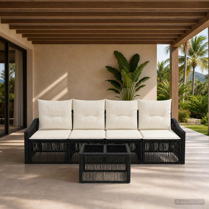 Trädgårdsoffset 5 st Svart konstrotting
