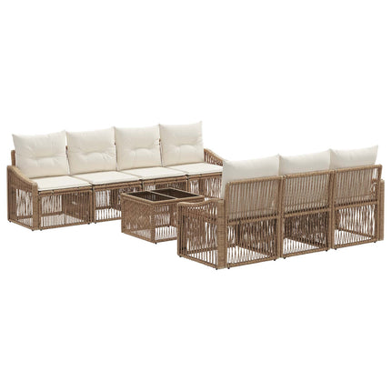 Trädgårdsoffset 8 st Beige konstrotting