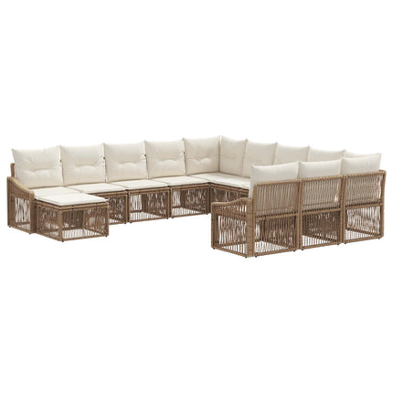 Trädgårdsoffset 12 pcs Beige konstrotting