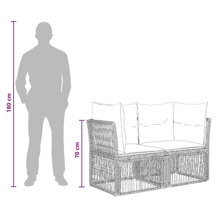 Trädgårdsoffset 4 st Svart konstrotting