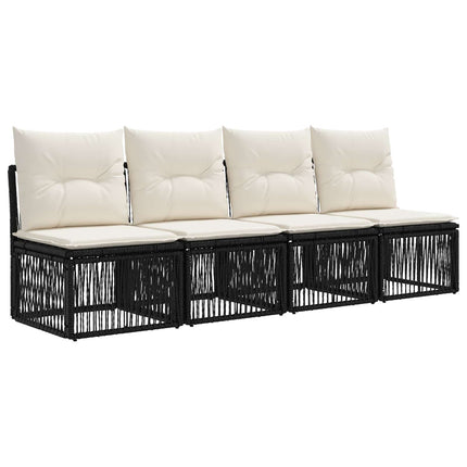 Trädgårdsoffset 10 st Svart och krämvit konstrotting