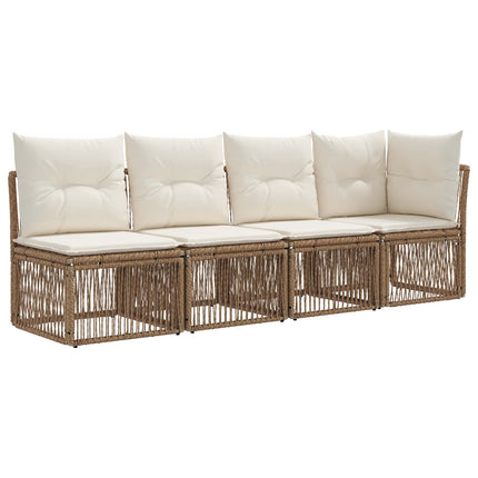 Trädgårdsoffset 11 st Beige och krämvit konstrotting