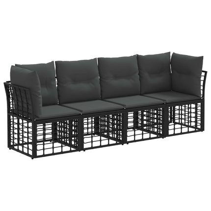Utomhussoffset Svart Polyester
