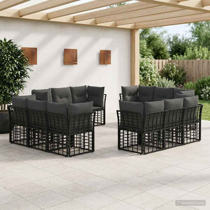 Utomhussoffset Svart Polyester