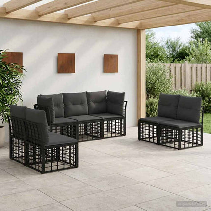 Utomhussoffset Svart Polyester