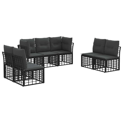 Utomhussoffset Svart Polyester