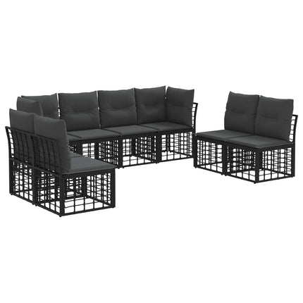 Utomhussoffset Svart Polyester