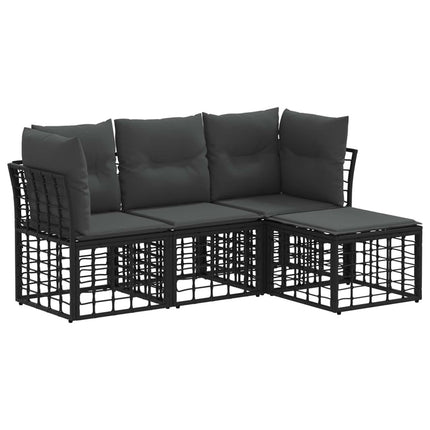 Utomhussoffset Svart Polyester