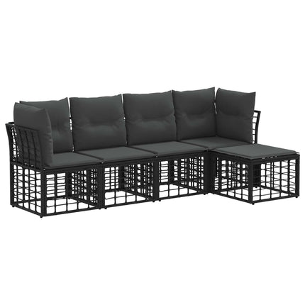 Utomhussoffset Svart Polyester