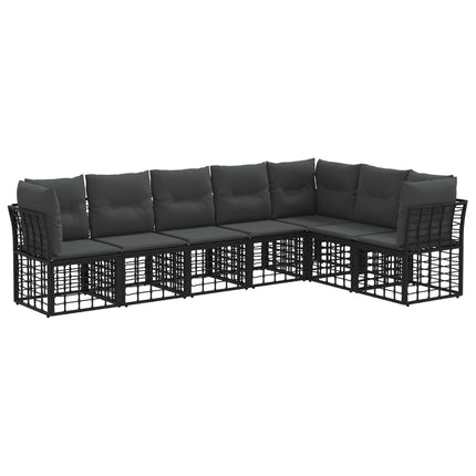 Utomhussoffset Svart Polyester