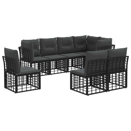 Utomhussoffset Svart Polyester
