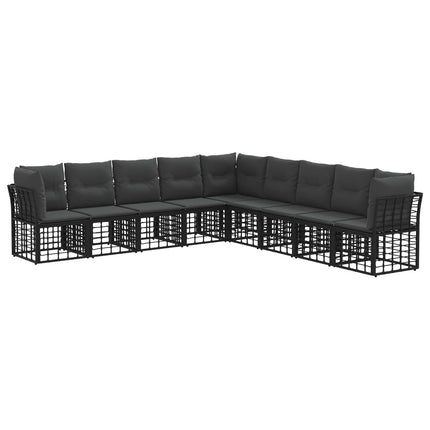 Utomhussoffset Svart Polyester