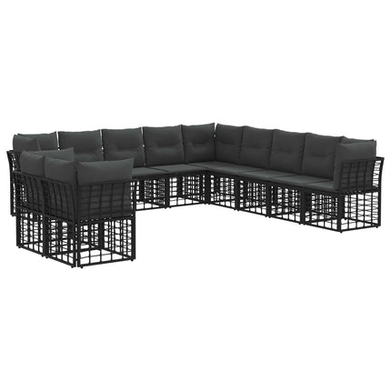 Utomhussoffset Svart Polyester