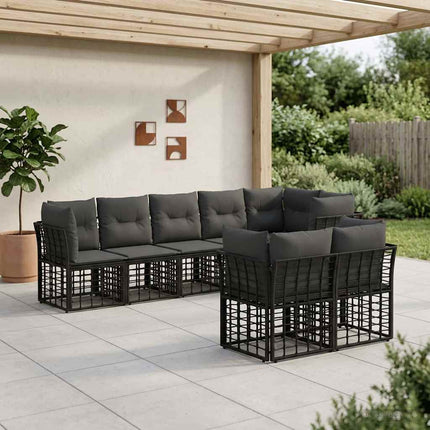 Utomhussoffset Svart Polyester