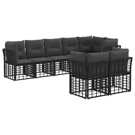 Utomhussoffset Svart Polyester