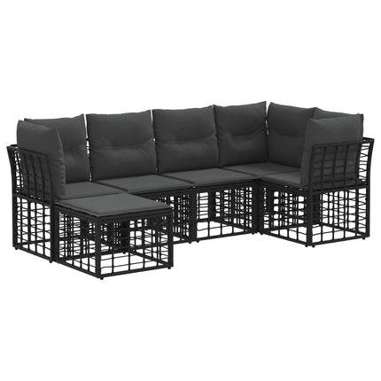 Utomhussoffset Svart Polyester