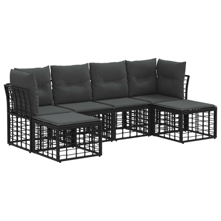 Utomhussoffset Svart Polyester