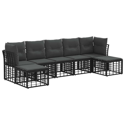 Utomhussoffset Svart Polyester