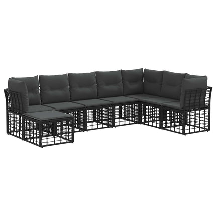 Utomhussoffset Svart Polyester