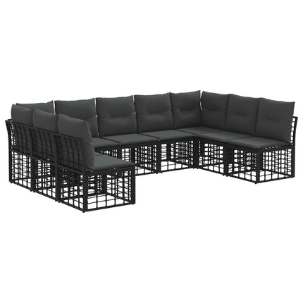 Utomhussoffset Svart Polyester