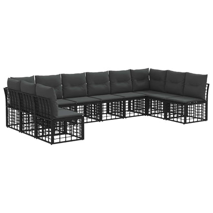 Utomhussoffset Svart Polyester