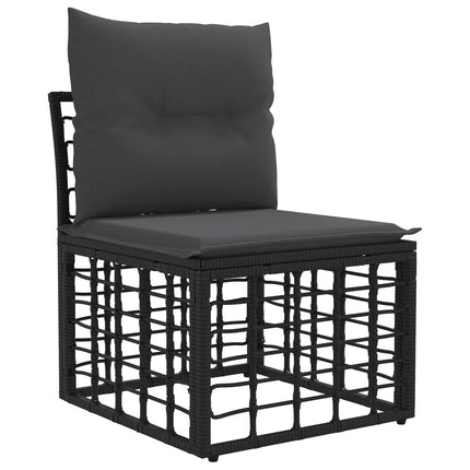 Trädgårdsoffset 10 st Svart och Mörkgrå konstrotting