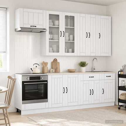 Köksenhet LUCCA 8 pcs Vit högglans Konstruerat trä