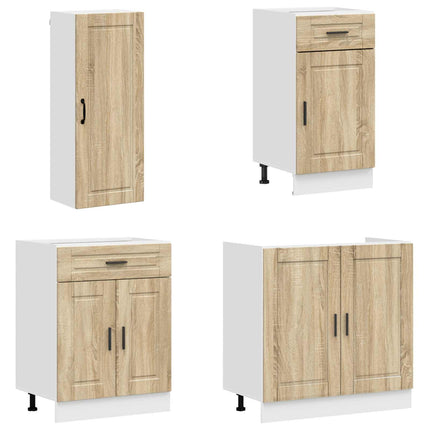 Köksenhet PORTO 8 pcs Sonoma-ek Konstruerat trä