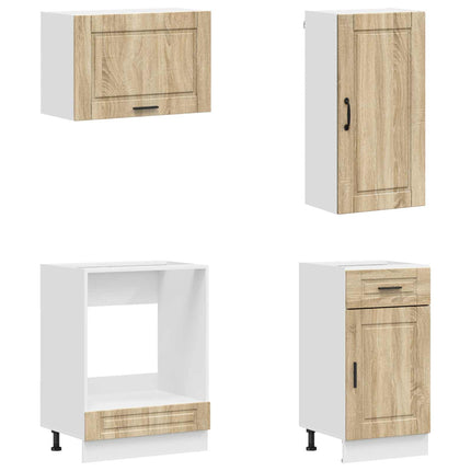 Köksenhet PORTO 8 pcs Sonoma-ek Konstruerat trä