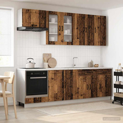 Köksenhet KALMAR 8 pcs Gammalt trä Konstruerat trä