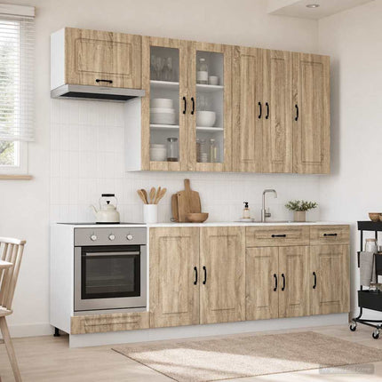 Köksenhet KALMAR 8 pcs Sonoma-ek Konstruerat trä