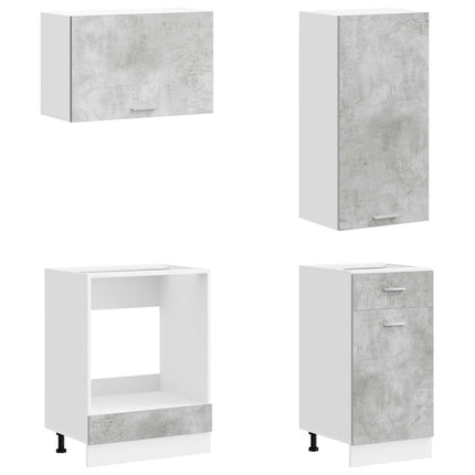 Köksenhet LYON 8 pcs Betonggrå Konstruerat trä