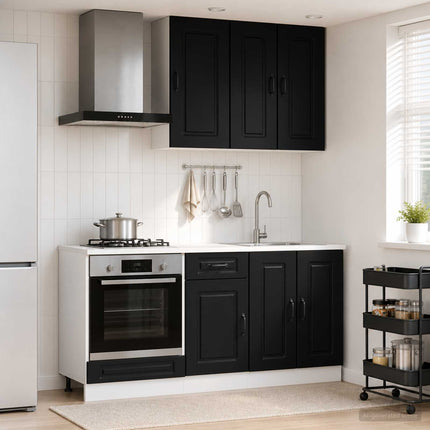 Köksenhet KALMAR 5 pcs Svart Konstruerat trä