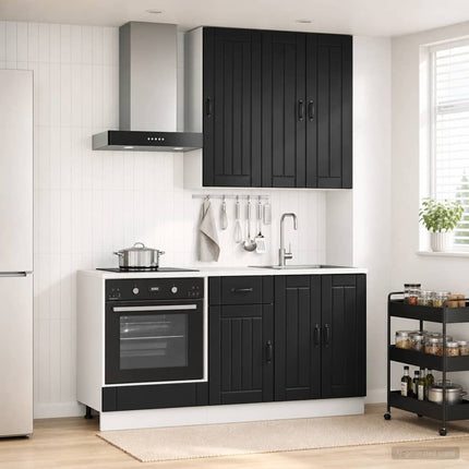 Köksenhet LUCCA 5 pcs Svart Konstruerat trä