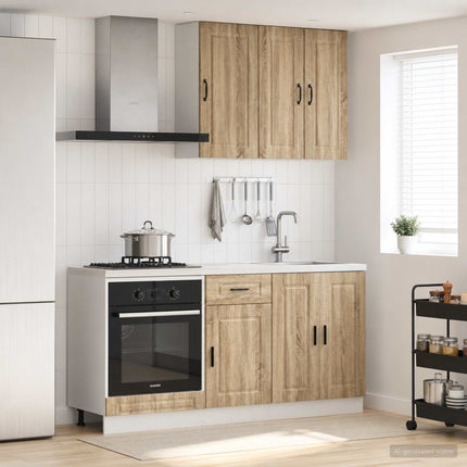 Köksenhet PORTO 5 pcs Sonoma-ek Konstruerat trä