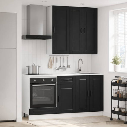 Köksenhet PORTO 5 pcs Svart Konstruerat trä
