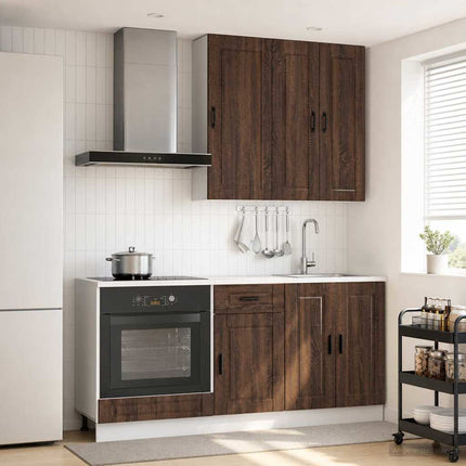 Köksenhet PORTO 5 pcs Brun ek Konstruerat trä