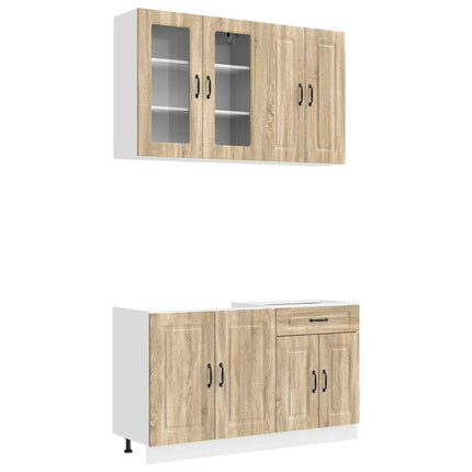 Köksenhet KALMAR 4 pcs Sonoma-ek Konstruerat trä