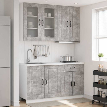 Köksenhet KALMAR 4 pcs Betonggrå Konstruerat trä