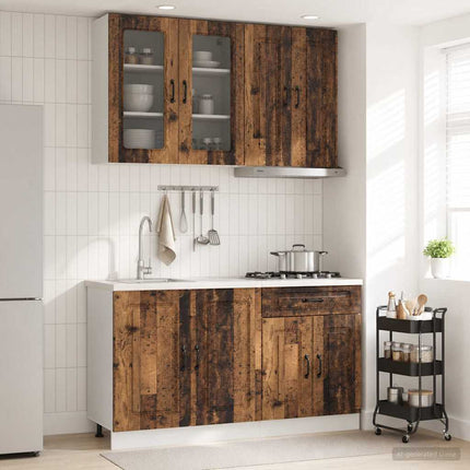 Köksenhet KALMAR 4 pcs Gammalt trä Konstruerat trä