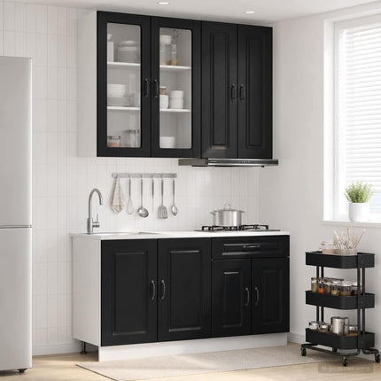 Köksenhet KALMAR 4 pcs Svart Konstruerat trä