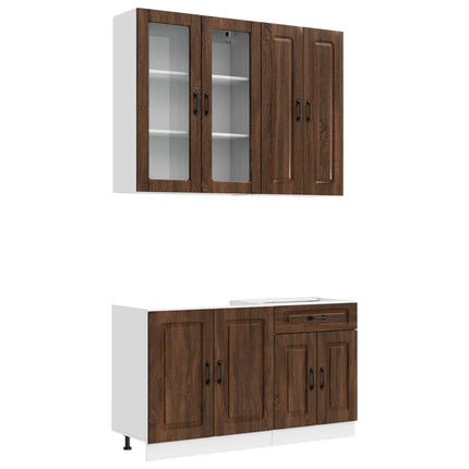Köksenhet KALMAR 4 pcs Brun ek Konstruerat trä