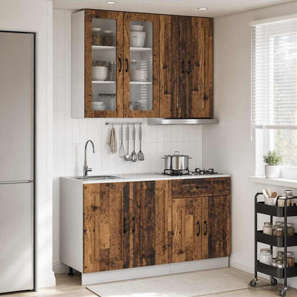 Köksenhet KALMAR 4 pcs Gammalt trä Konstruerat trä
