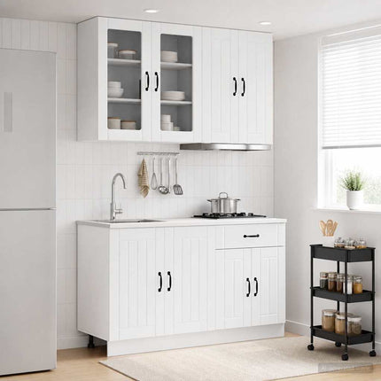 Köksenhet LUCCA 4 pcs Vit högglans Konstruerat trä