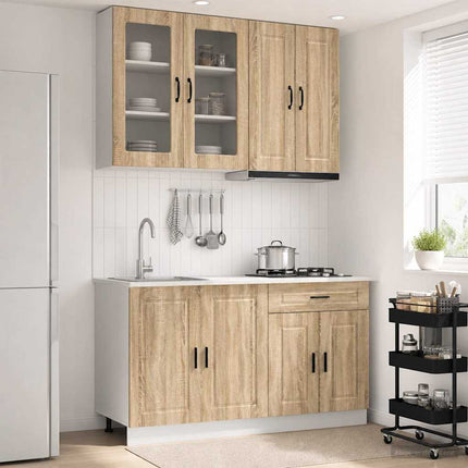 Köksenhet PORTO 4 pcs Sonoma-ek Konstruerat trä
