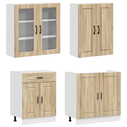 Köksenhet PORTO 4 pcs Sonoma-ek Konstruerat trä