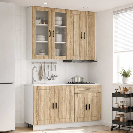 Köksenhet PORTO 4 pcs Sonoma-ek Konstruerat trä
