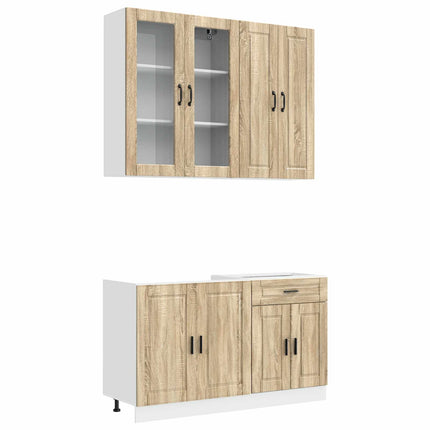 Köksenhet PORTO 4 pcs Sonoma-ek Konstruerat trä