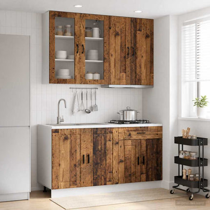 Köksenhet PORTO 4 pcs Gammalt trä Konstruerat trä
