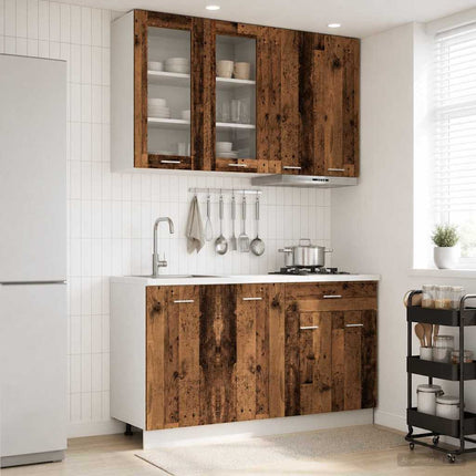 Köksenhet LYON 4 pcs Gammalt trä Konstruerat trä